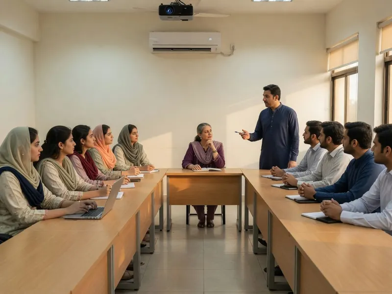 A seminar at the college